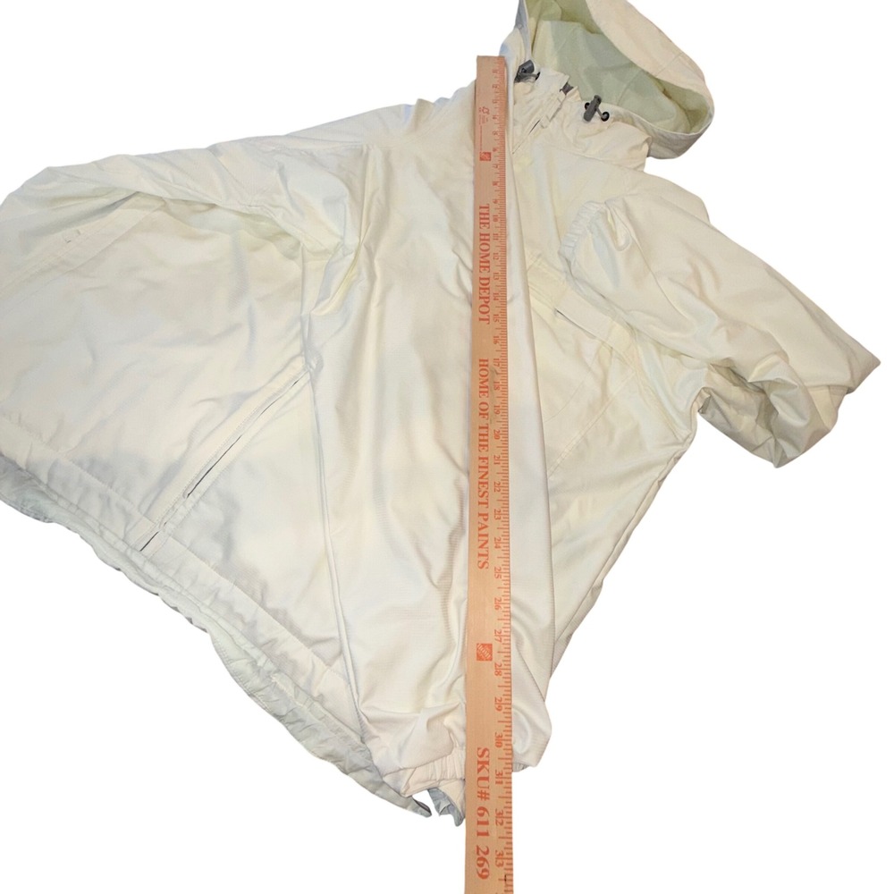 Premo FT-4 Mens XL Hooded Windbreaker Jacket Cream Water Resistant Full Zip - Picture 7 of 8